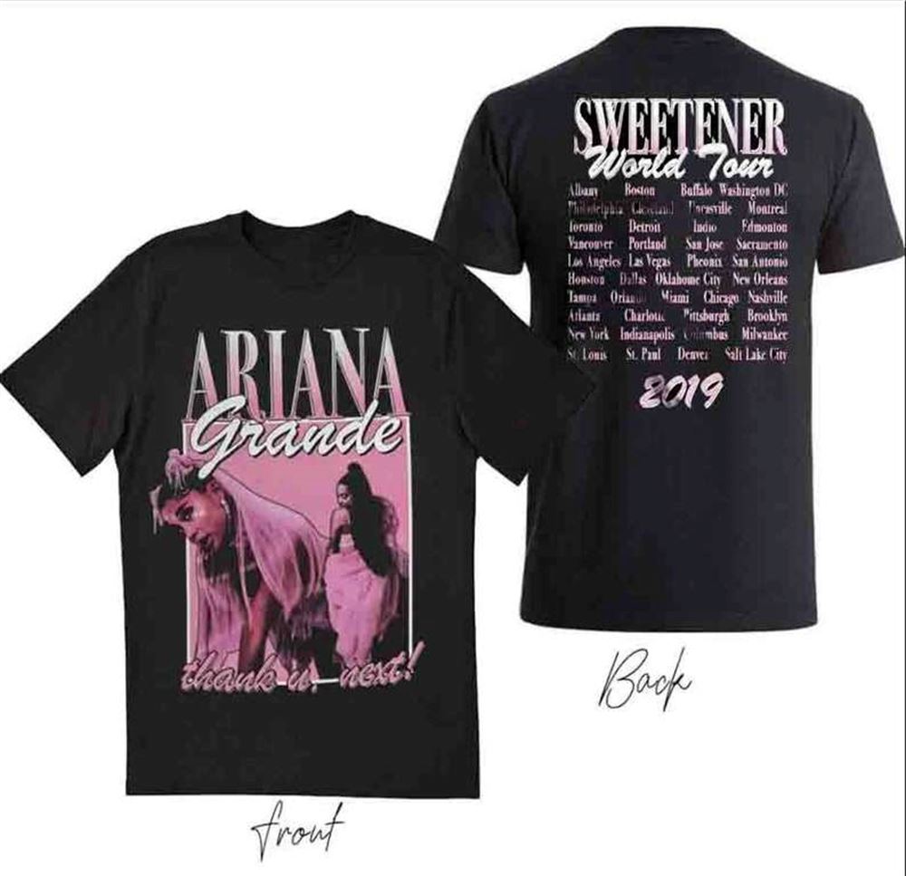 Ariana Grande Thank U Next Sweetener World Tour T Shirt Size Up To 5xl