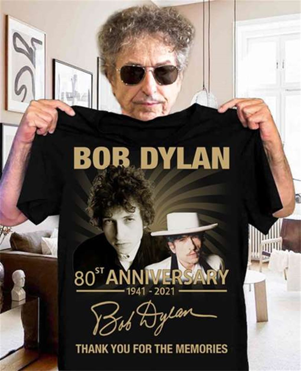 Bob Dylan 80st Anniversary T Shirt Size Up To 5xl