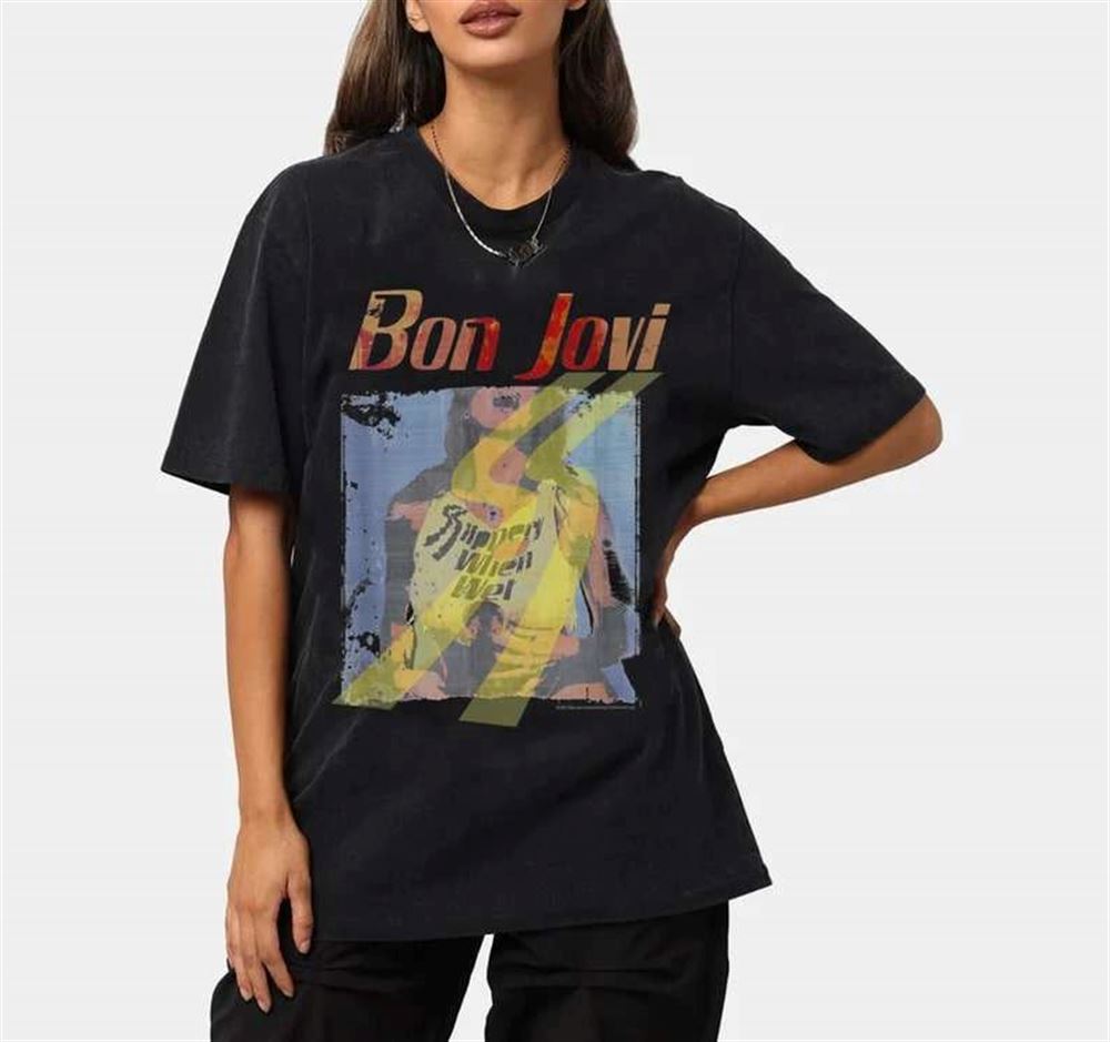 Bon Jovi Slippery When Wet Shirt Size Up To 5xl