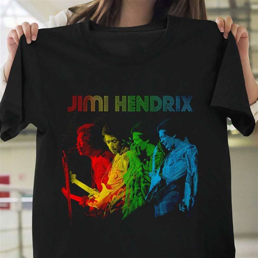 Colors Jimi Hendrix Rock And Roll Classic Unisex T Shirt Size Up To 5xl