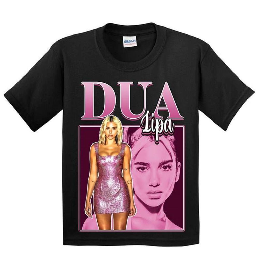 Dua Lipa Singer Vintage Black T Shirt Size Up To 5xl