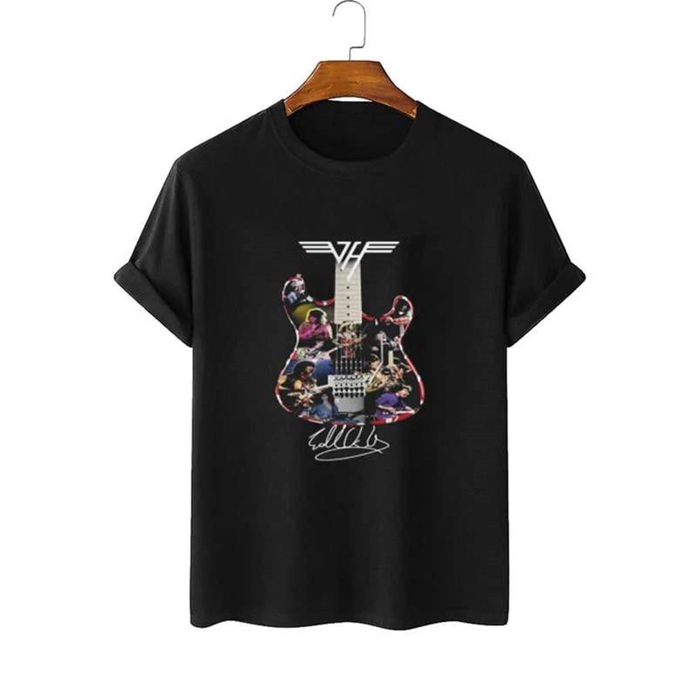 Eddie Van Halen Guitar T-shirt Size Up To 5xl