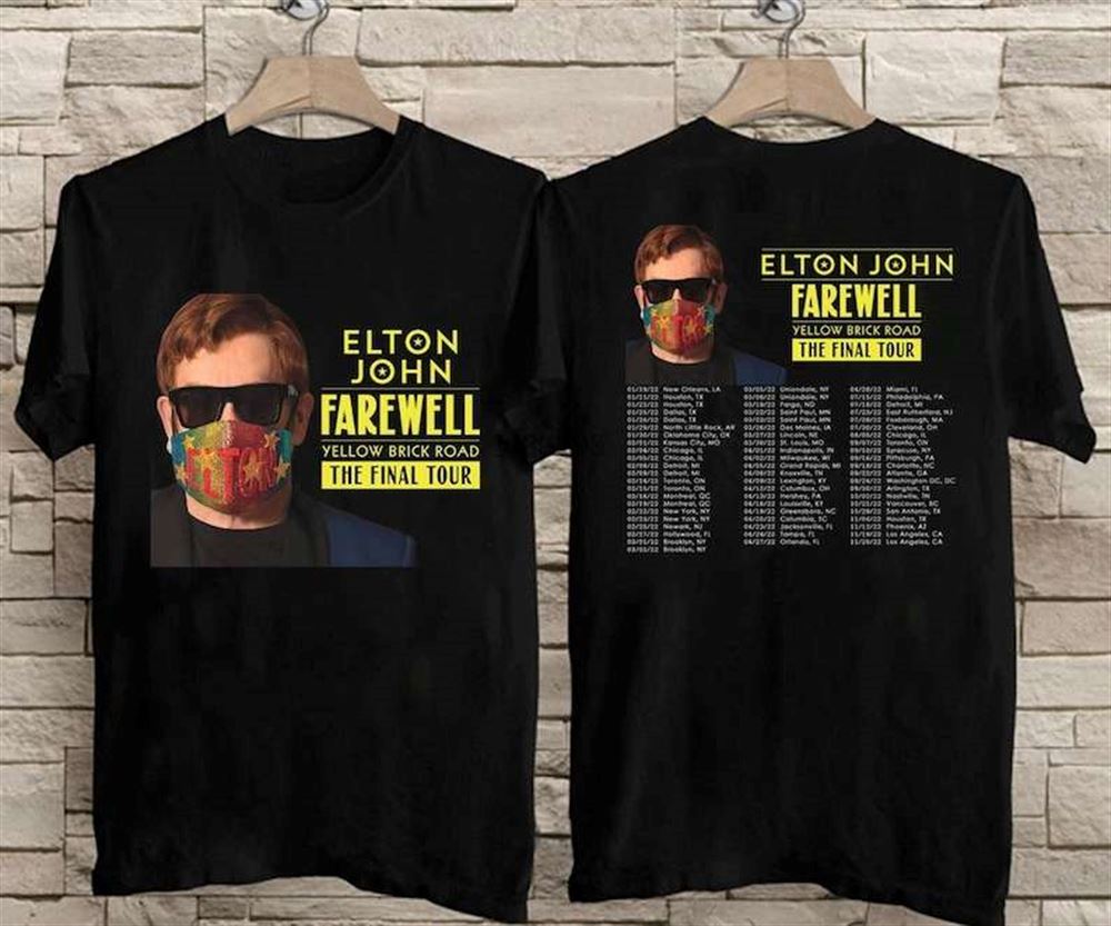 Elton John Farewell Yellow Brick Road The Final Tour 2022 Unisex T Shirt Size Up To 5xl