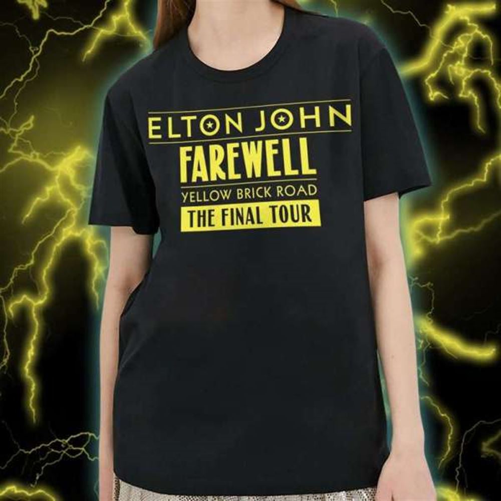 Elton John Farewell Yellow Brick Road The Final Tour Unisex Graphic T Shirt Size Up To 5xl