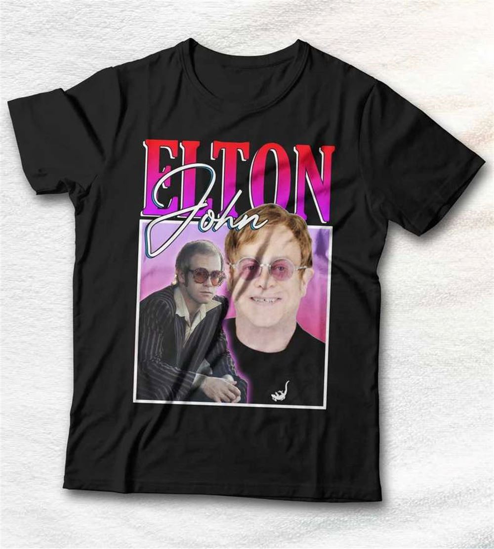 Elton John Merch T Shirt Music Singer Size Up To 5xl