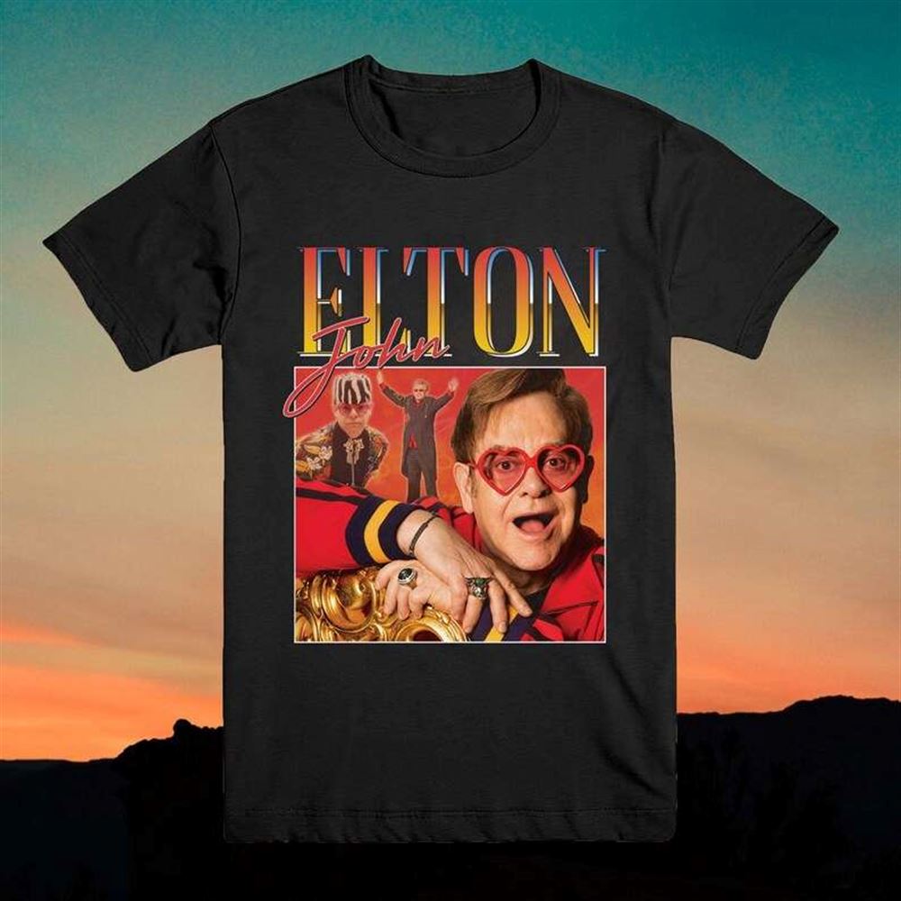 Elton John Merch T Shirt Singer Tour Size Up To 5xl