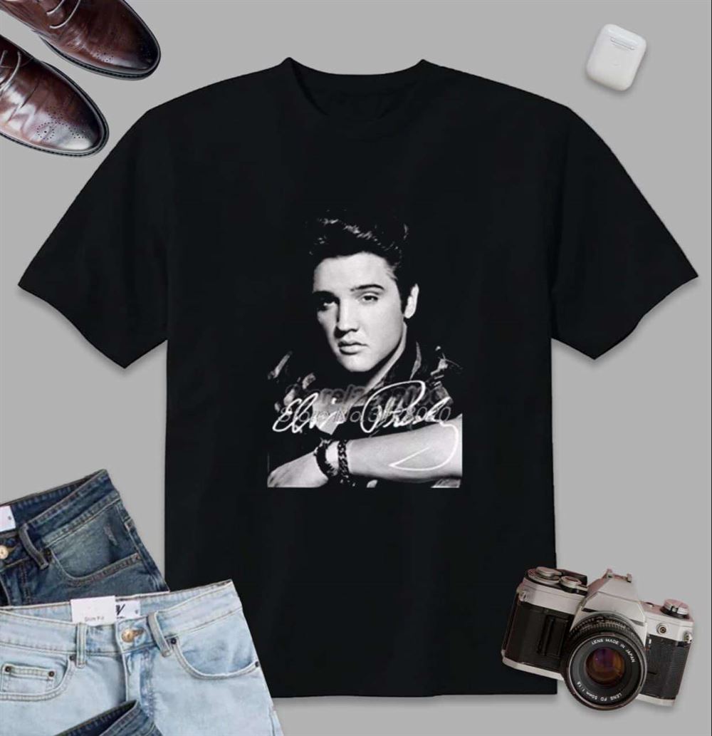 Elvis Presley Black T Shirt Size Up To 5xl