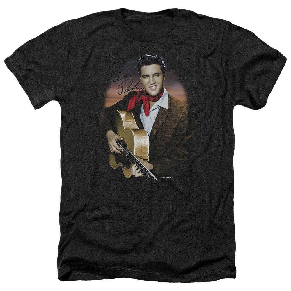 Elvis Presley T Shirt Red Scarf And Guitar Size Up To 5xl