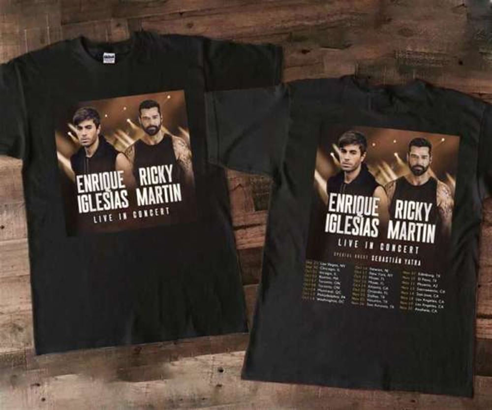 Enrique Iglesias And Ricky Martin Live In Concert Tour 2021 Graphic T Shirt Size Up To 5xl