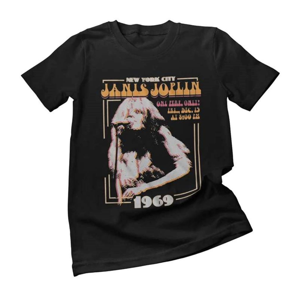 Janis Joplin New York City 1969 Singer T-shirt Size Up To 5xl