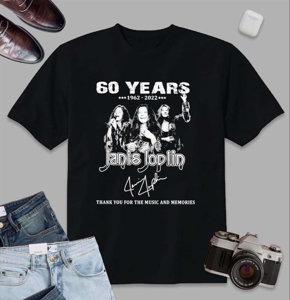 Janis Joplin Thank You 60 Years 1962-2021 T Shirt Size Up To 5xl