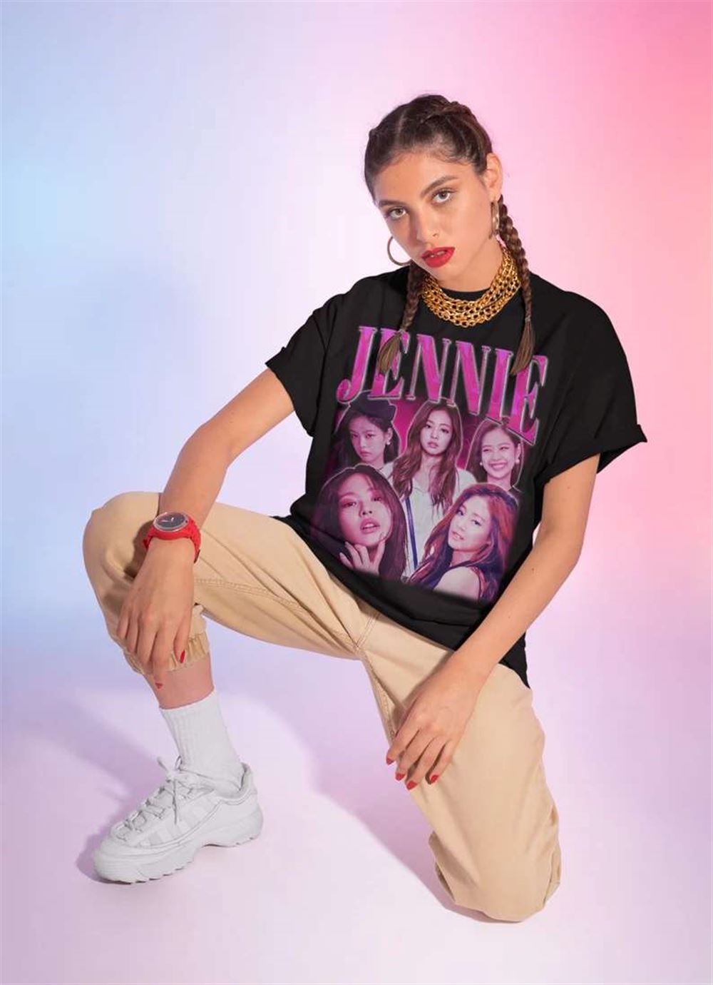 Jennie Blackpink Group Kpop T Shirt Size Up To 5xl