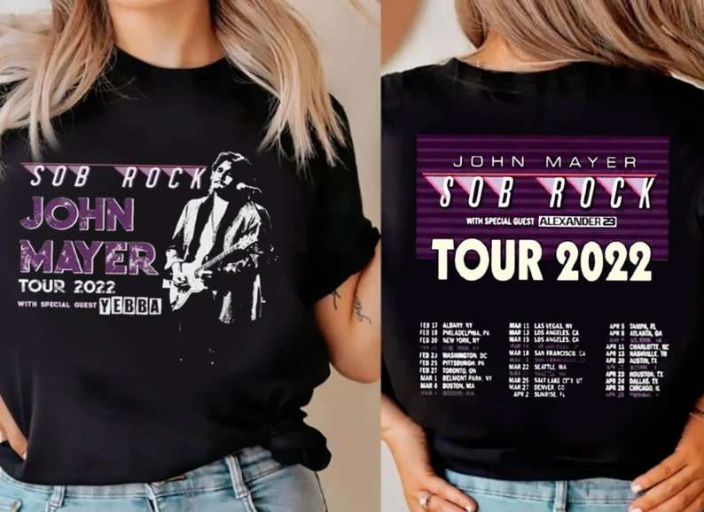 John Mayer Sob Rock Universe Tour Shirt Size Up To 5xl