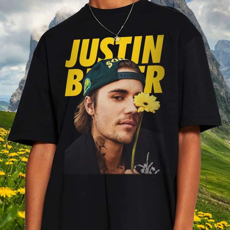 Justin Bieber Flower T-shirt Size Up To 5xl