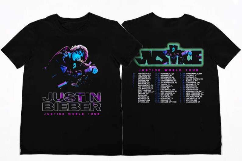 Justin Bieber Justice Tour 2022 T Shirt Size Up To 5xl