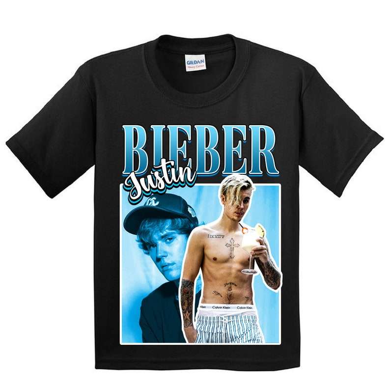 Justin Bieber Singer Vintage Black T Shirt Size Up To 5xl