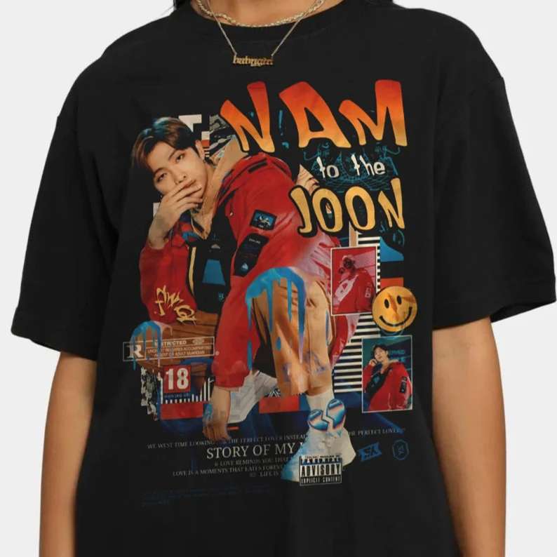 Kim Nam Joon T Shirt Bangtan Boys Size Up To 5xl