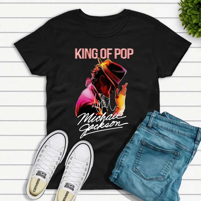 King Of Pop Michael Jackson Signature T Shirt Size Up To 5xl