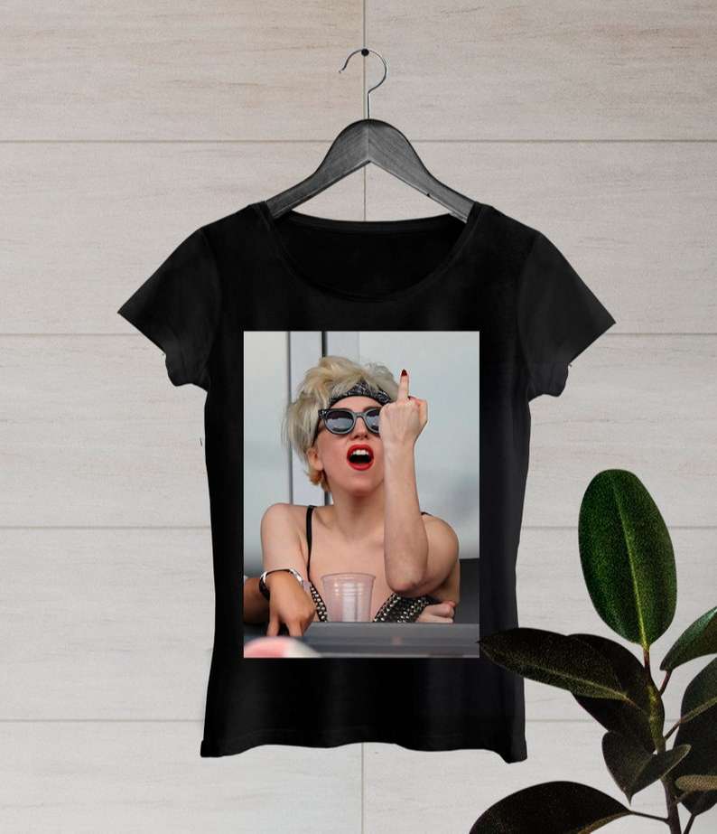 Lady Gaga T Shirt Middle Finger Size Up To 5xl