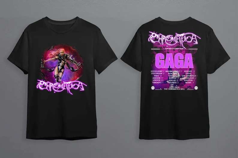 Lady Gaga The Chromatica Tour 2022 T-shirt Size Up To 5xl