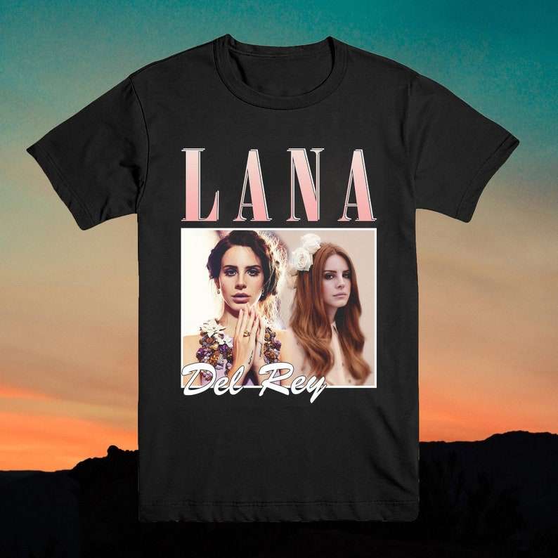 Lana Del Rey Merch Music Singer Black T Shirt Size Up To 5xl