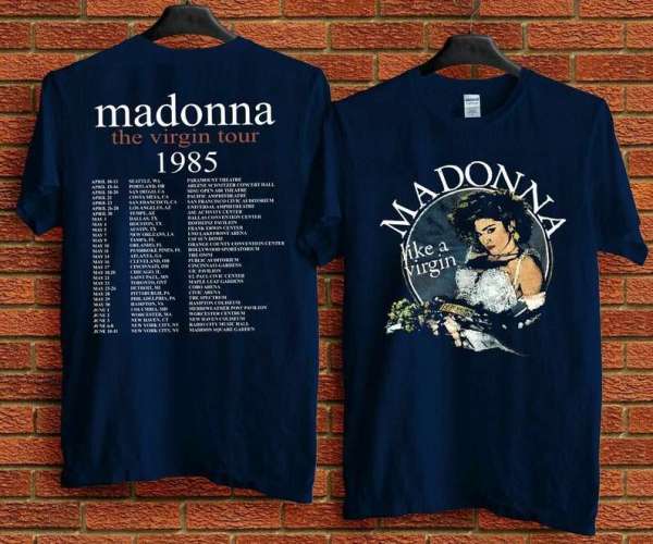 Madonna Graphic T Shirt The Virgin Tour 1985 Size Up To 5xl