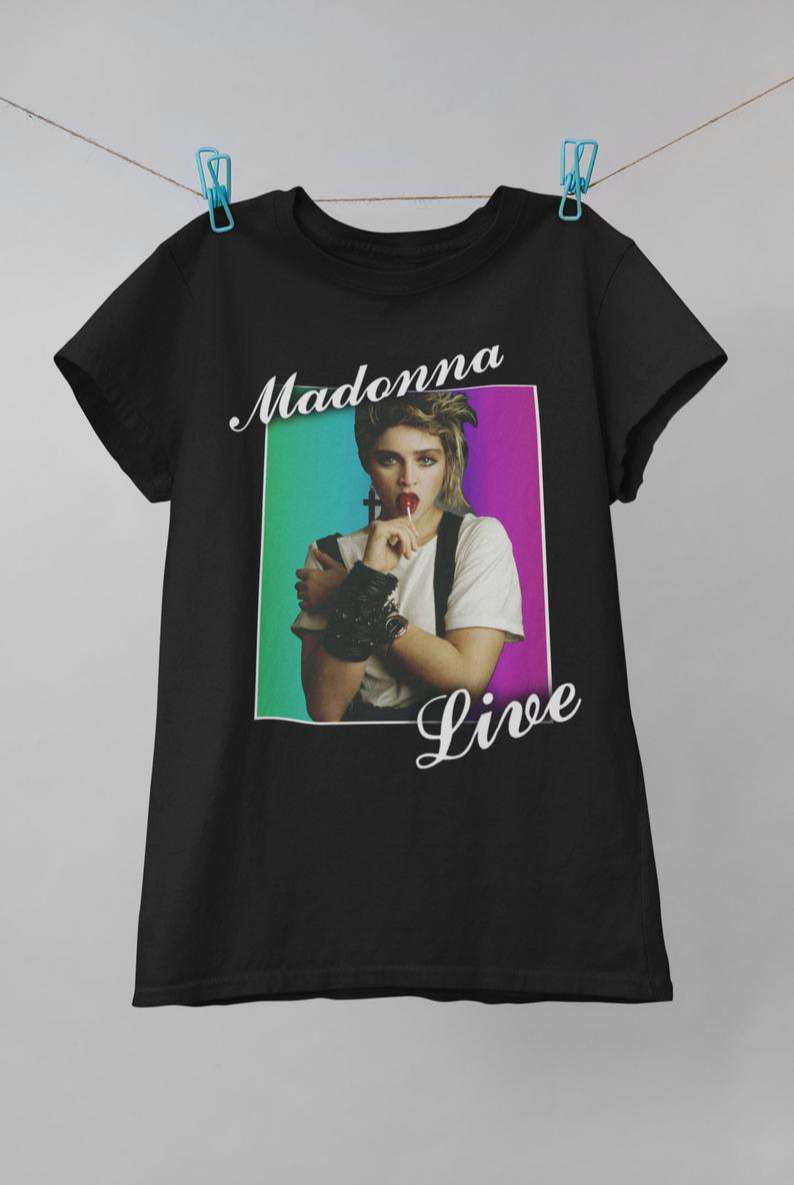 Madonna Live Concert Vintage Retro Style Rap Music Hip Hop T Shirt Size Up To 5xl