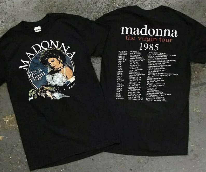 Madonna The Virgin Tour 1985 T Shirt Size Up To 5xl