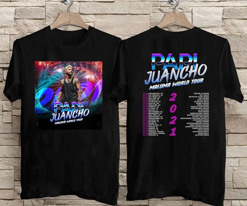 Maluma Singer Papi Juancho 2021 World Tour T Shirt Size Up To 5xl