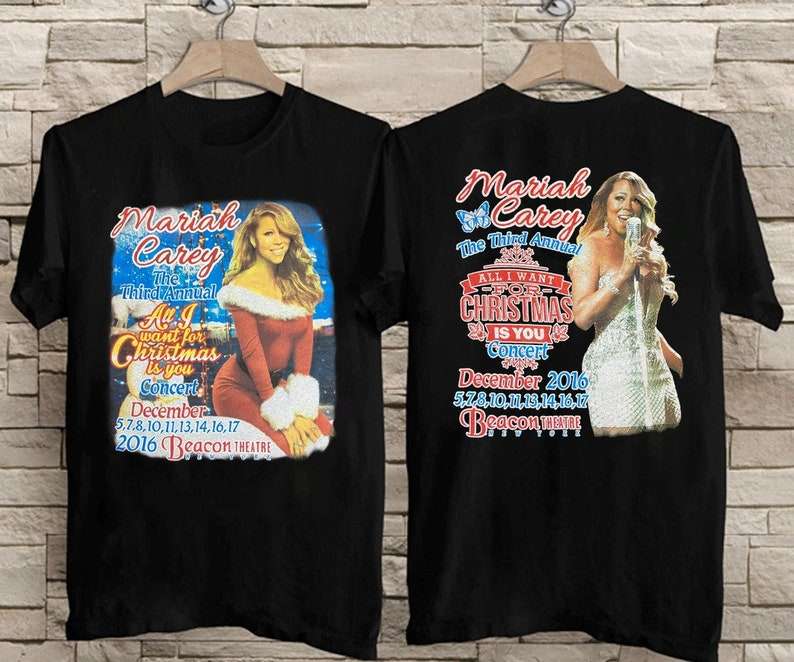 Mariah Carey All I Want For Christmas Is You Concert 2016 T Shirt Size Up To 5xl