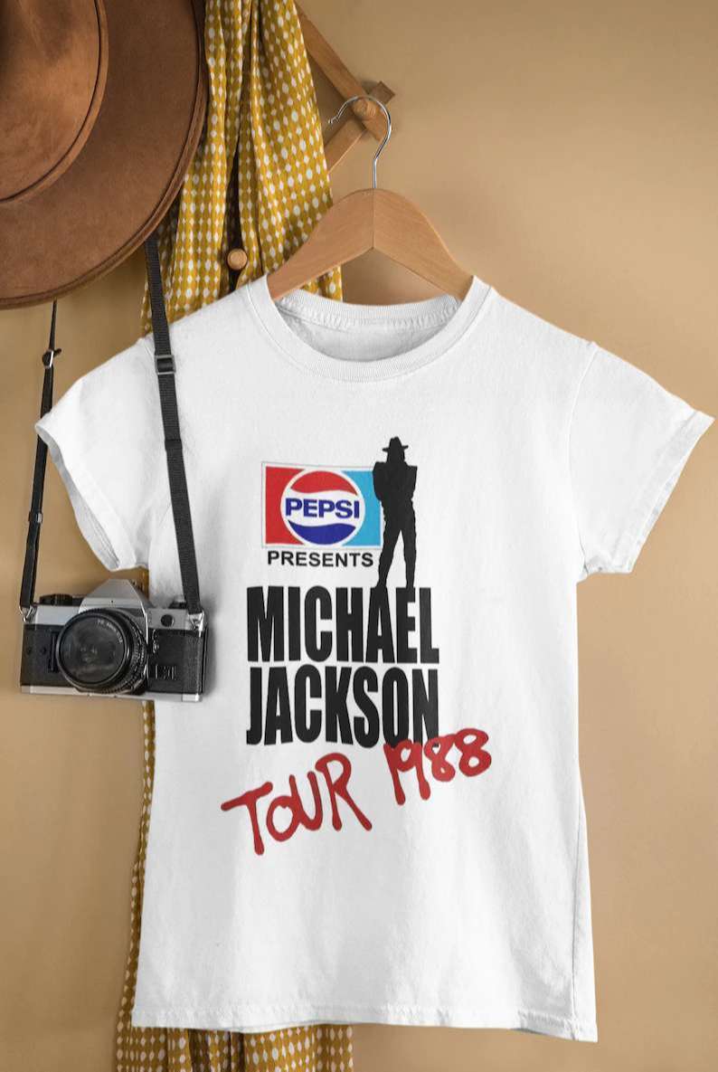 Michael Jackson Bad Pepsi Concert Tour 1988 Unisex T Shirt Size Up To 5xl