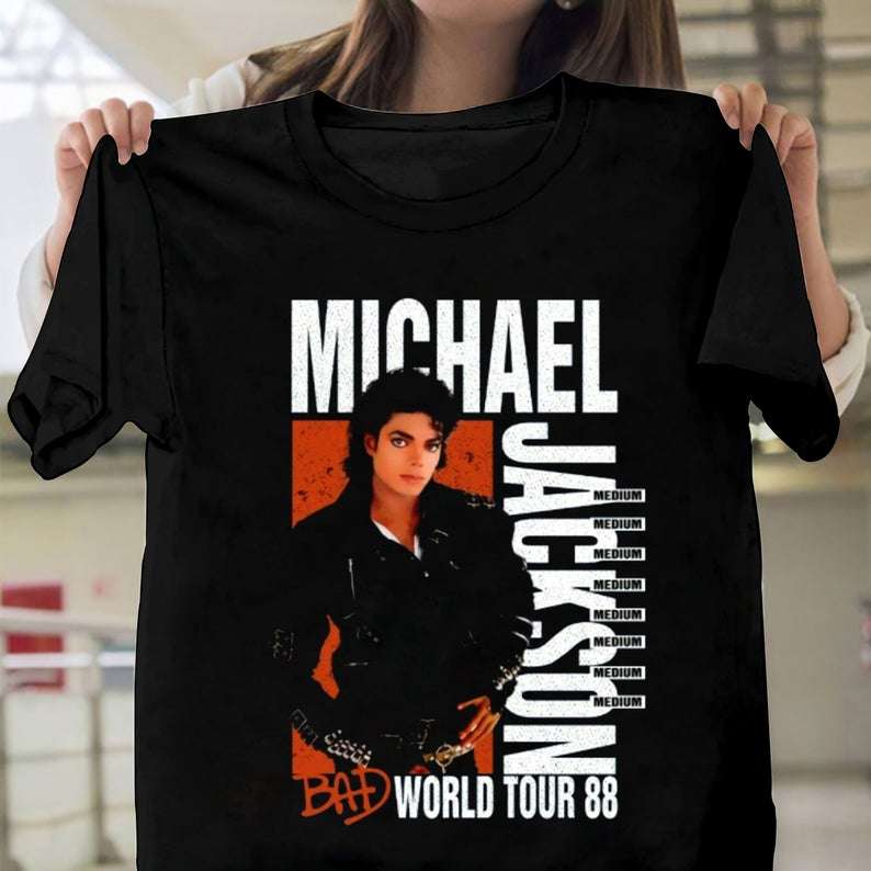 Michael Jackson Bad Tour 88 Classic Unisex T Shirt-trungten-gxvuf Size Up To 5xl