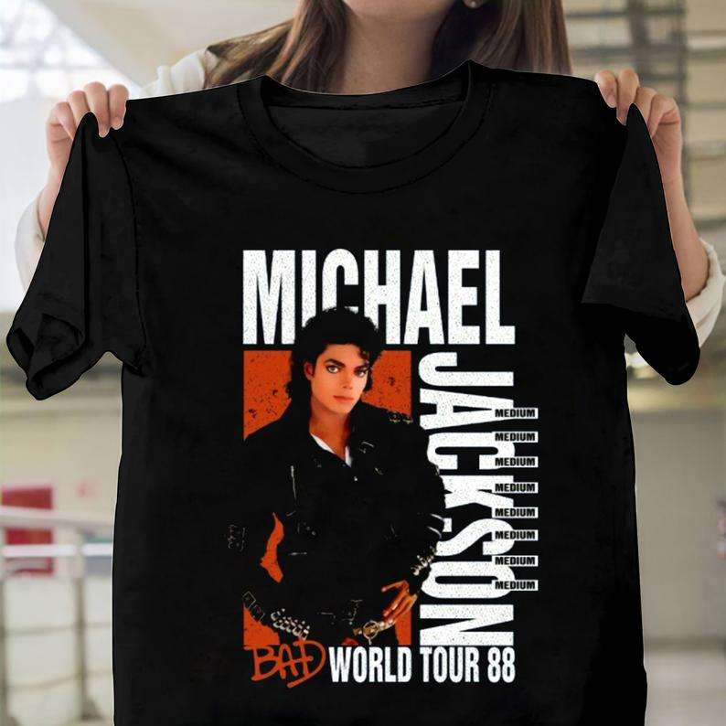 Michael Jackson Bad Tour 88 Classic Unisex T Shirt Size Up To 5xl