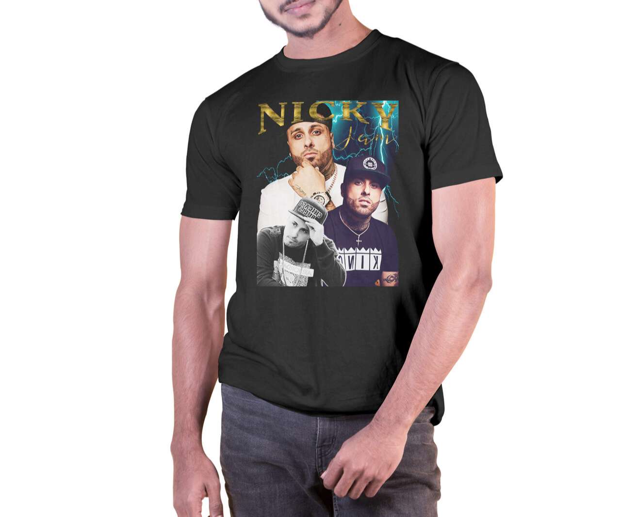 Nicky Jam Vintage Retro T Shirt Size Up To 5xl