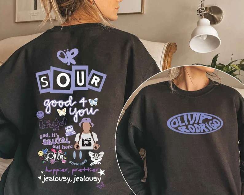 Olivia Rodrigo Sour Tour 2022 T-shirt Concert Size Up To 5xl