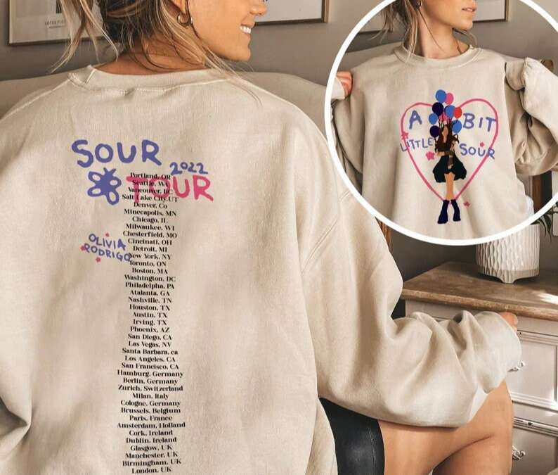 Olivia Sour Tour 2022 Two Sides Shirt Size Up To 5xl