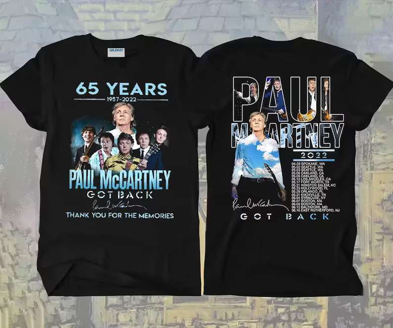 Paul Mccartney 2022 Tour Got Back Thank You For The Memories T-shirt Size Up To 5xl