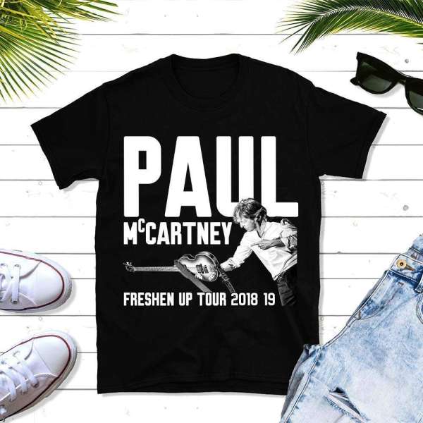 Paul Mccartney Freshen Up Black Guitar T Shirt Merch Size Up To 5xl