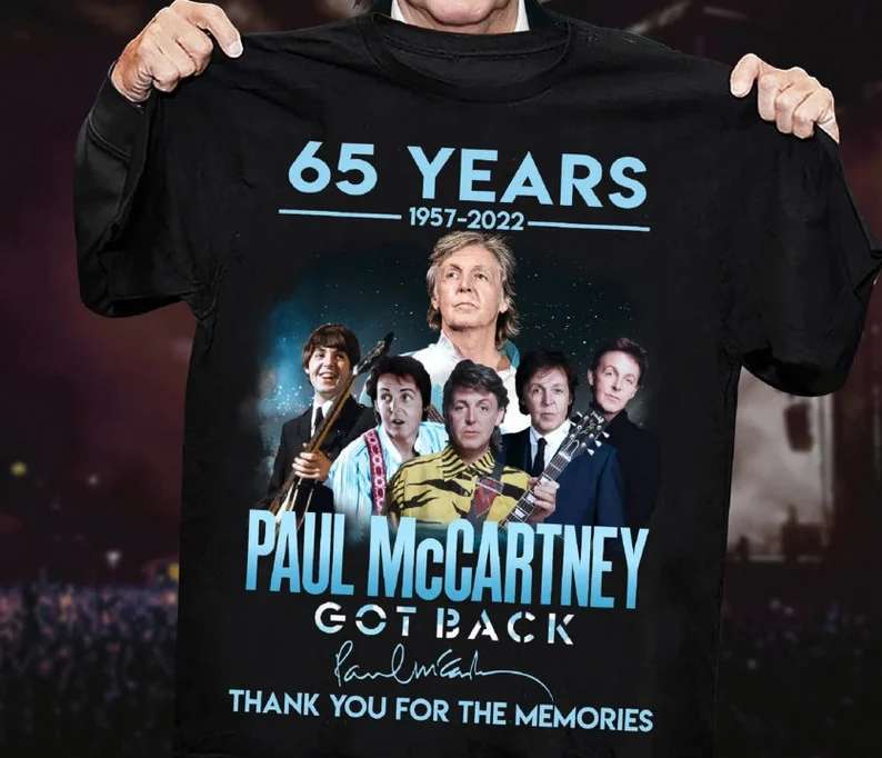 Paul Mccartney Got Back Thank You For The Memories Signature T-shirt Size Up To 5xl