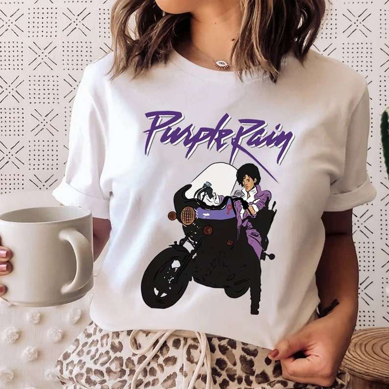 Purple Rain T-shirt Prince Nelson Size Up To 5xl