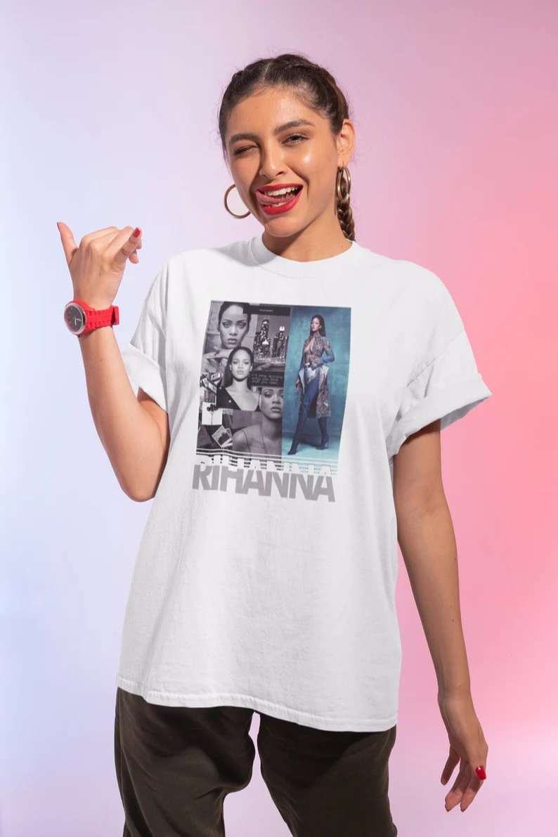 Rihanna Poster Merch T-shirt Size Up To 5xl