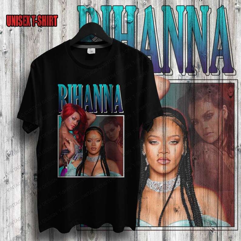 Rihanna Singer T Shirt Music Merch Size Up To 5xl