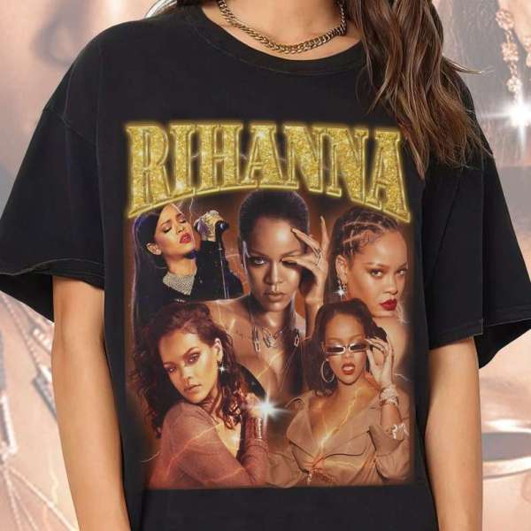 Rihanna T-shirt Singer Music Retro Size Up To 5xl