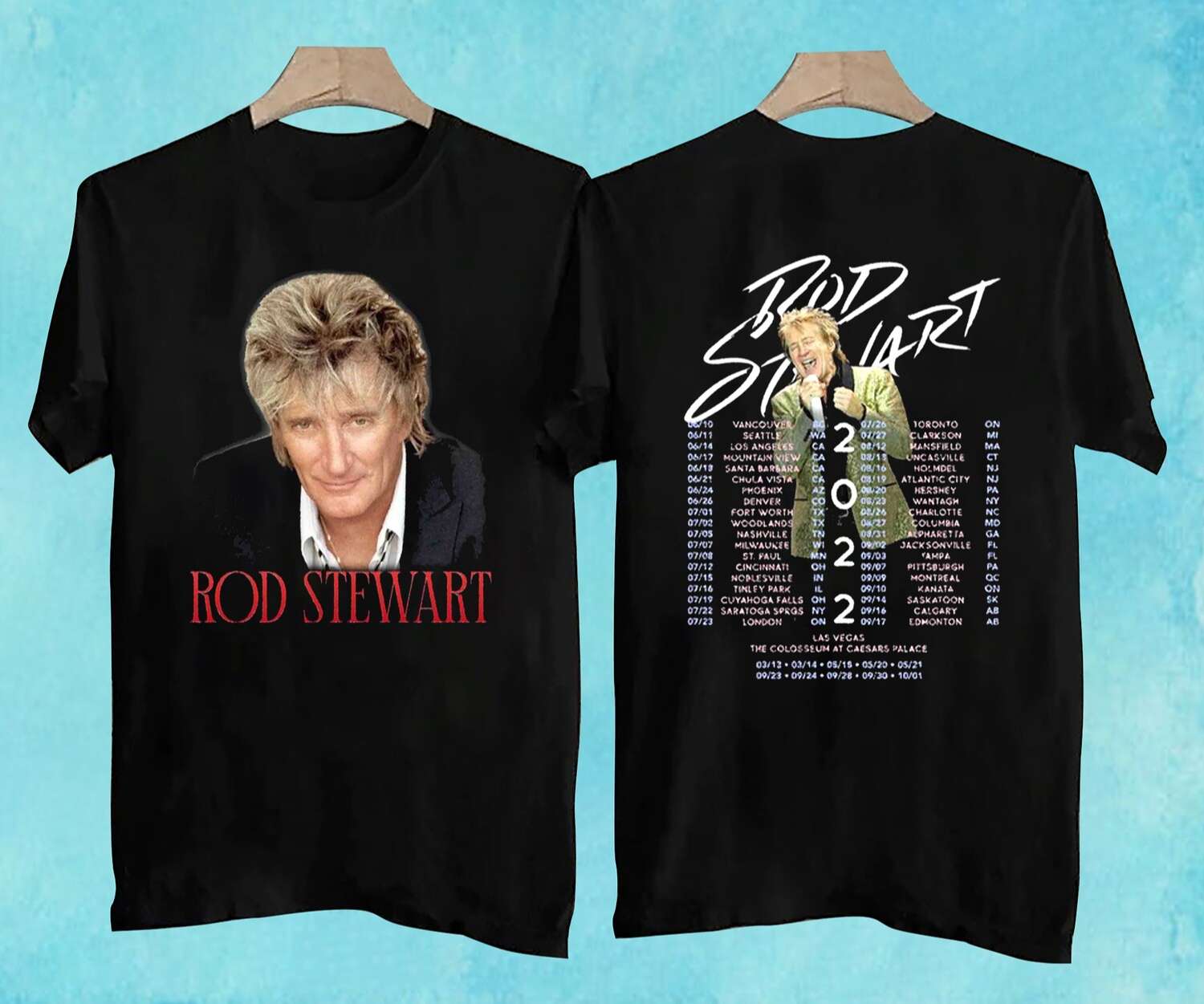 Rod Stewart 2022 Concert Tour T Shirt Size Up To 5xl