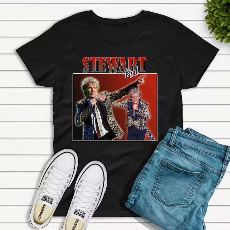 Rod Stewart T Shirt Singer Music For Fans Size Up To 5xl