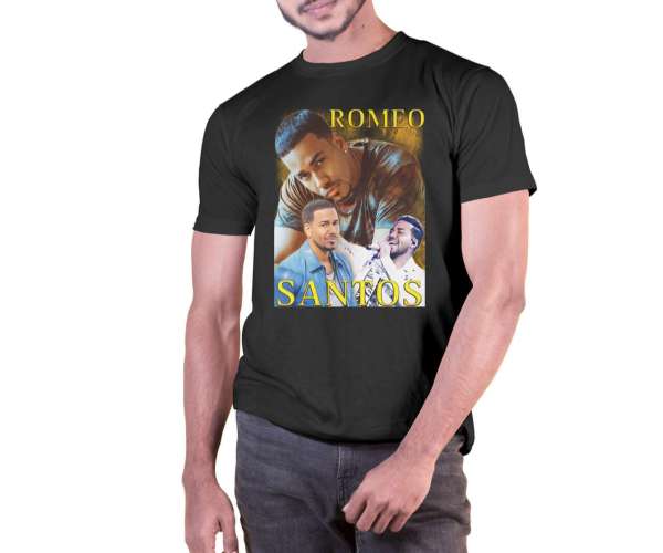 Romeo Santos Vintage Retro Graphic T-shirt Singer Size Up To 5xl