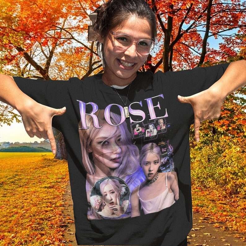 Rose T Shirt Blackpink Size Up To 5xl