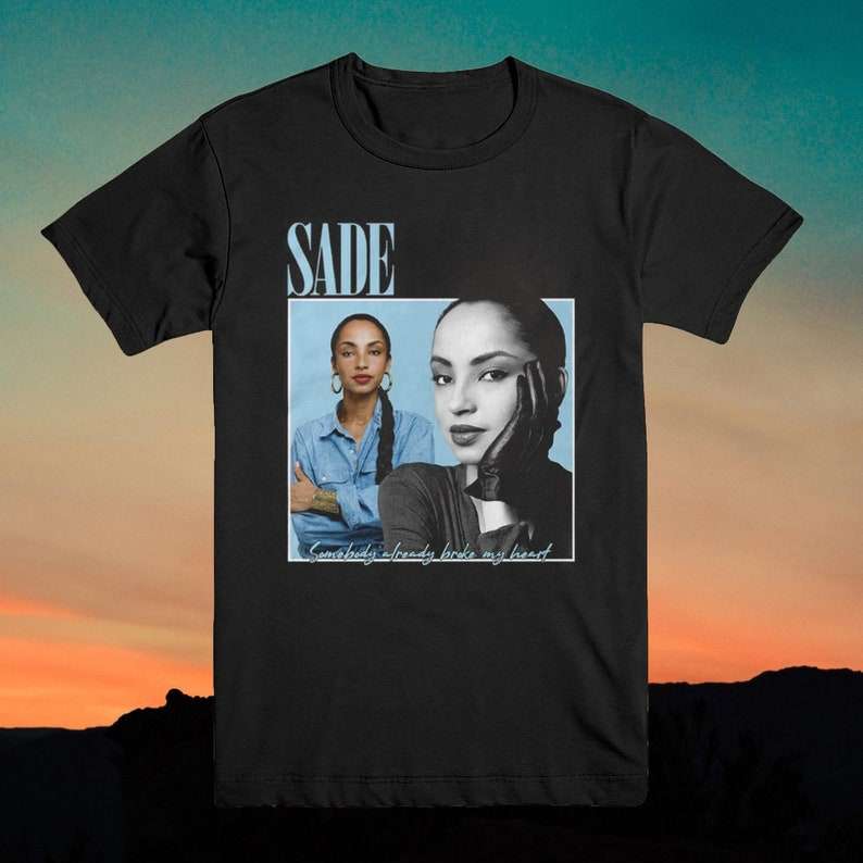 Sade Singer Black T Shirt Music Merch Size Up To 5xl