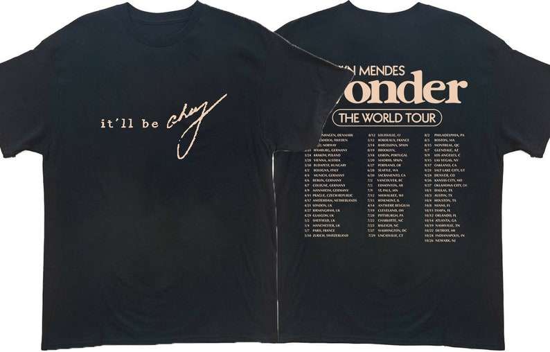 Shawn Mendes Wonder The World Tour 2022 T Shirt Size Up To 5xl