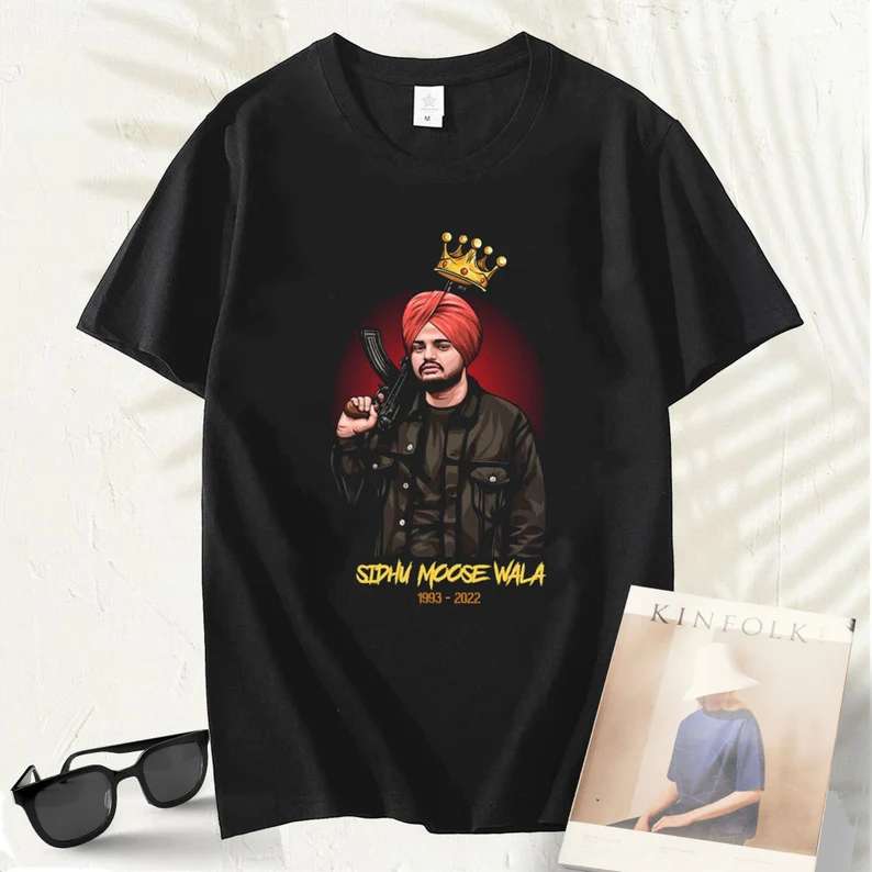 Sidhu Moosewala T-shirt Size Up To 5xl